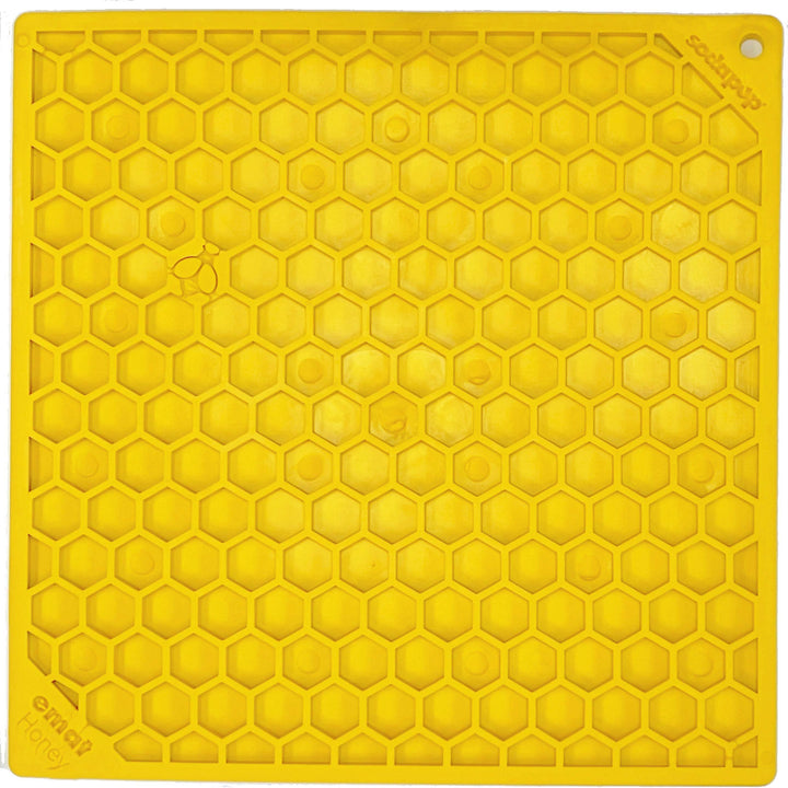 Honeycomb eMat - Enrichment Lick Mat for Dogs and Cats | eMat Enrichment Toy for Anxiety Relief | SodaPup